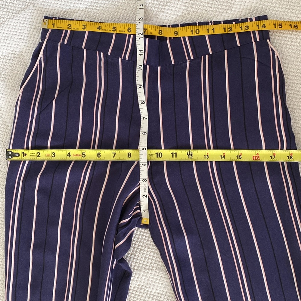 Princesse Tam Tam lounging Striped Navy and White Women's Pant with pockets! Sz6 - Picture 12 of 13